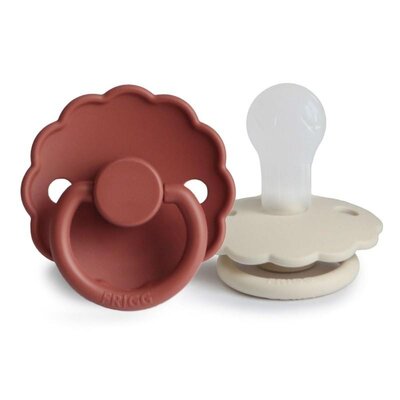 Daisy - 2-pack - silicone T1 Baked clay/cream