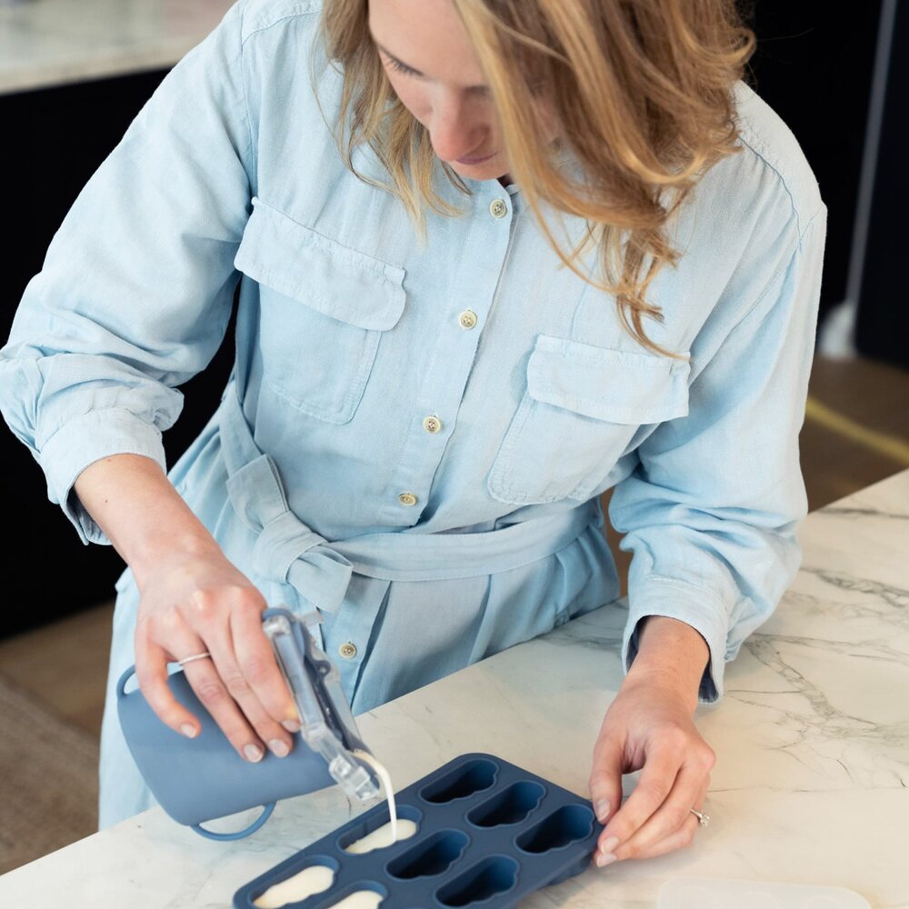 Yummy Tray - Vriesvorm voor moedermelk en babypuree Denim