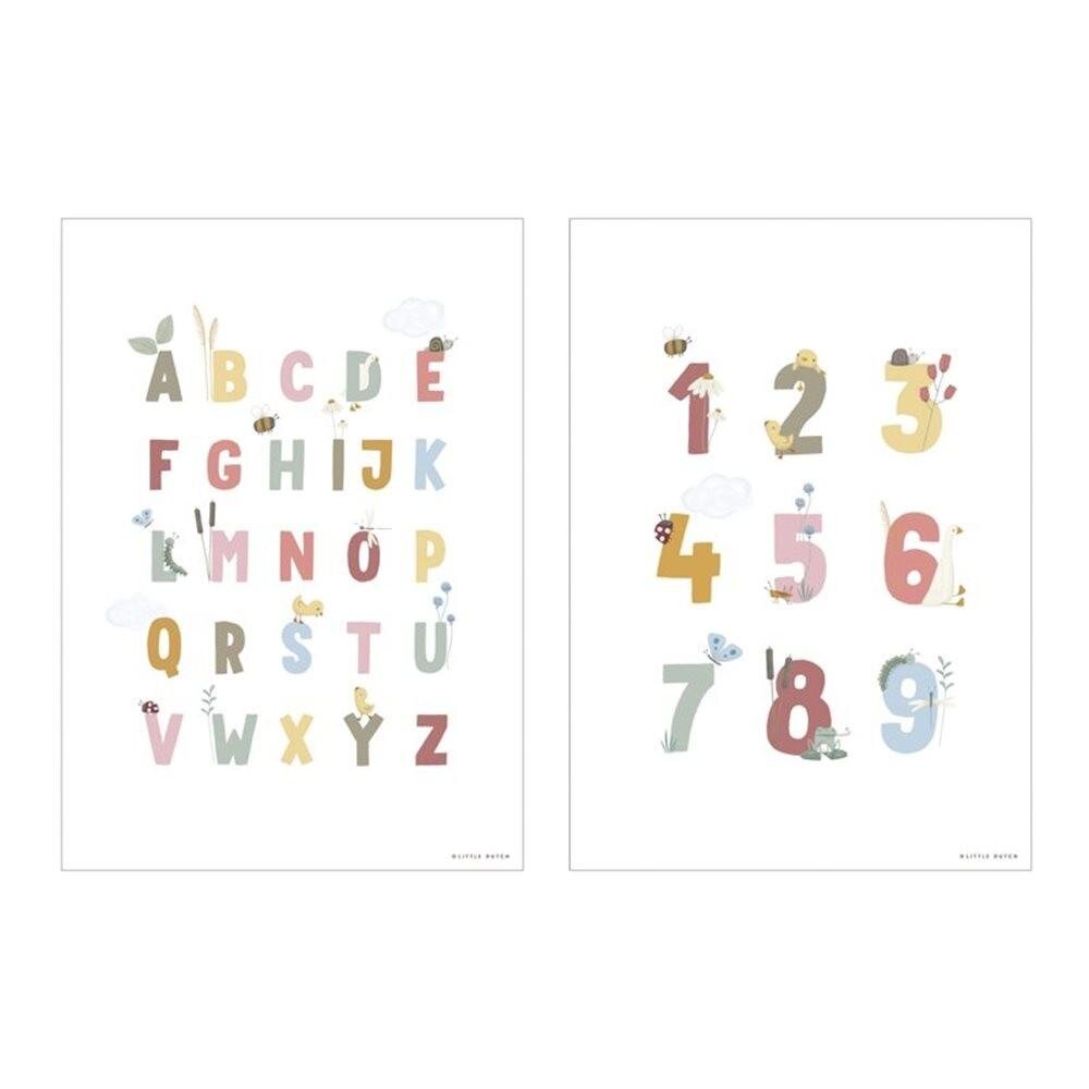 Poster little goose abc pink - A3
