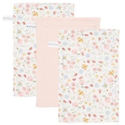 Washandjes set Flowers & Butterflies/Pure Soft Pink