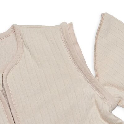 Baby Slaapzak Met Afritsbare Mouw 90cm Basic Stripe Nougat