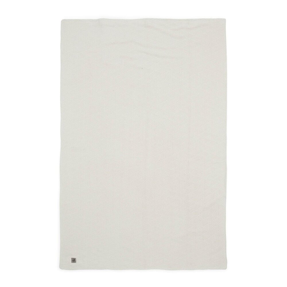 Deken Wieg 75x100cm River Knit Cream White/Coral Fleece