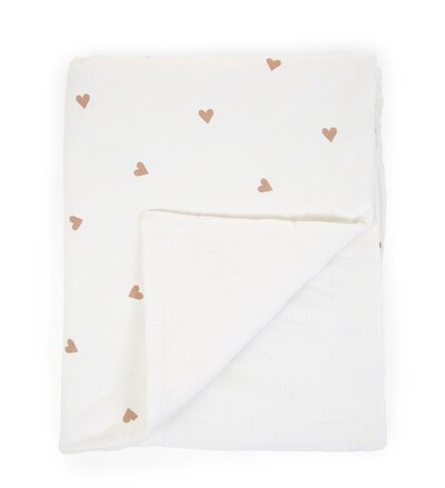Deken 80x100 jersey hearts + tetra