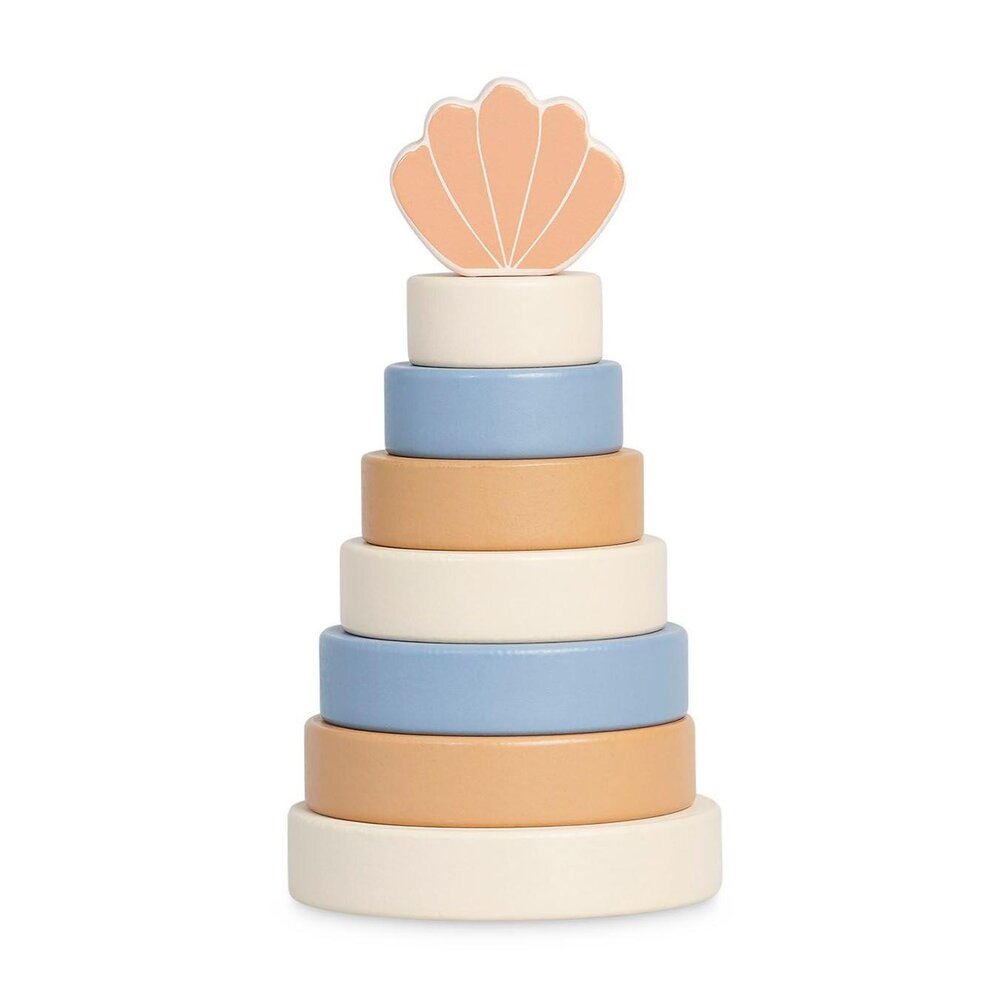 Houten Stapeltoren - Shell Blue
