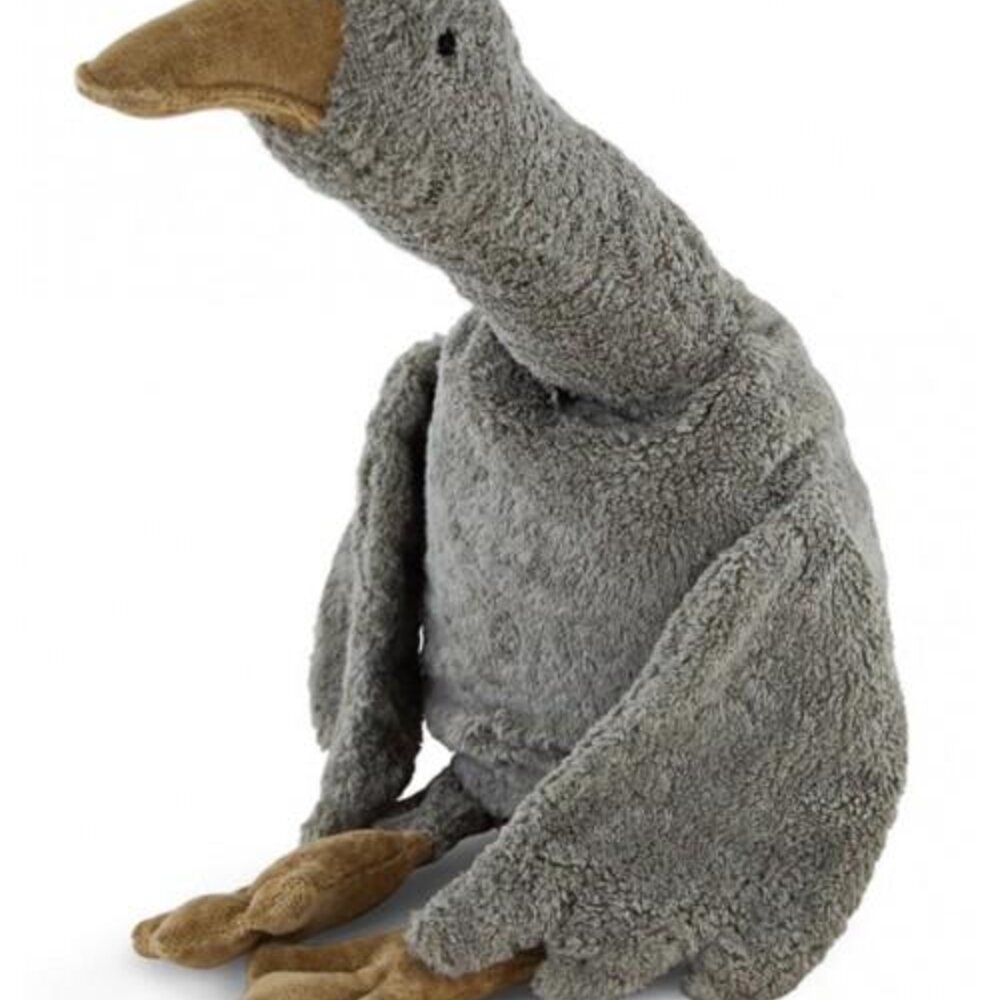 Knuffeldier Goose large - vegan Grey