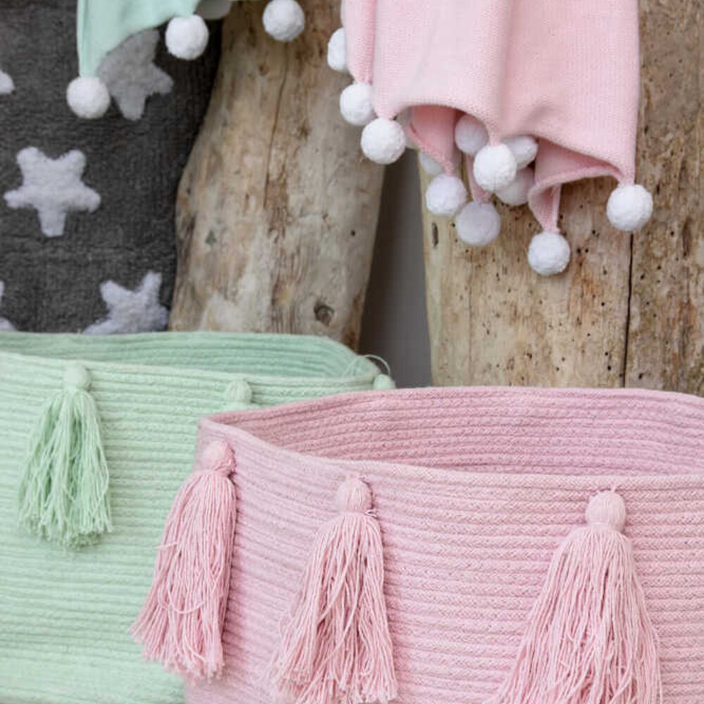 Mand Tassels 30xD.45 cm Soft Mint