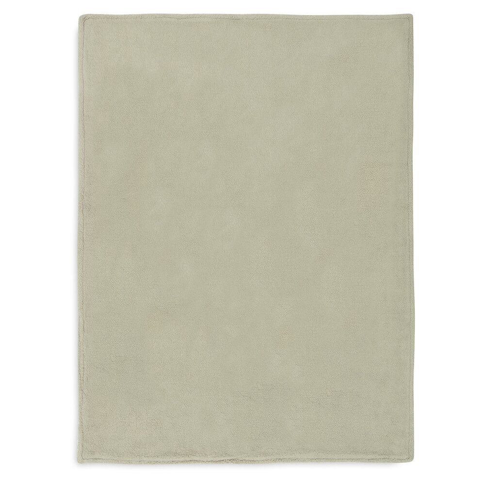 Deken Wieg 75x100cm Grain Knit Olive Green/Velour