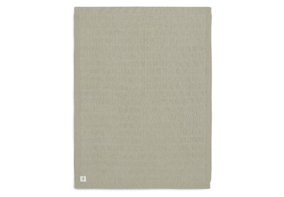 Deken Wieg 75x100cm Grain Knit Olive green