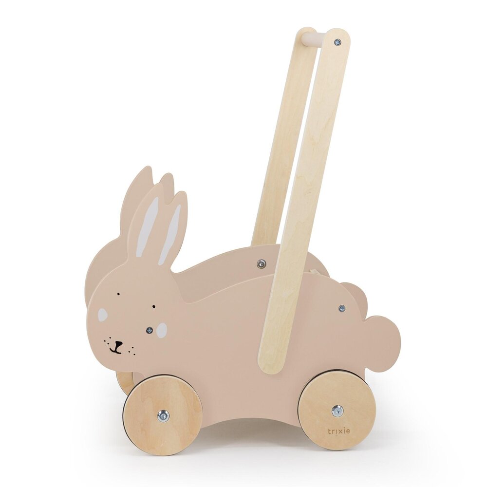 Houten duwkar Mrs. rabbit