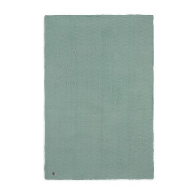 Deken Wieg 75x100cm River Knit Ash Green/Coral Fleece