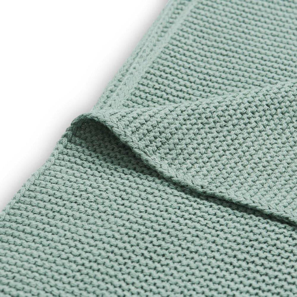 Deken Wieg 75x100cm Basic Knit Forest green