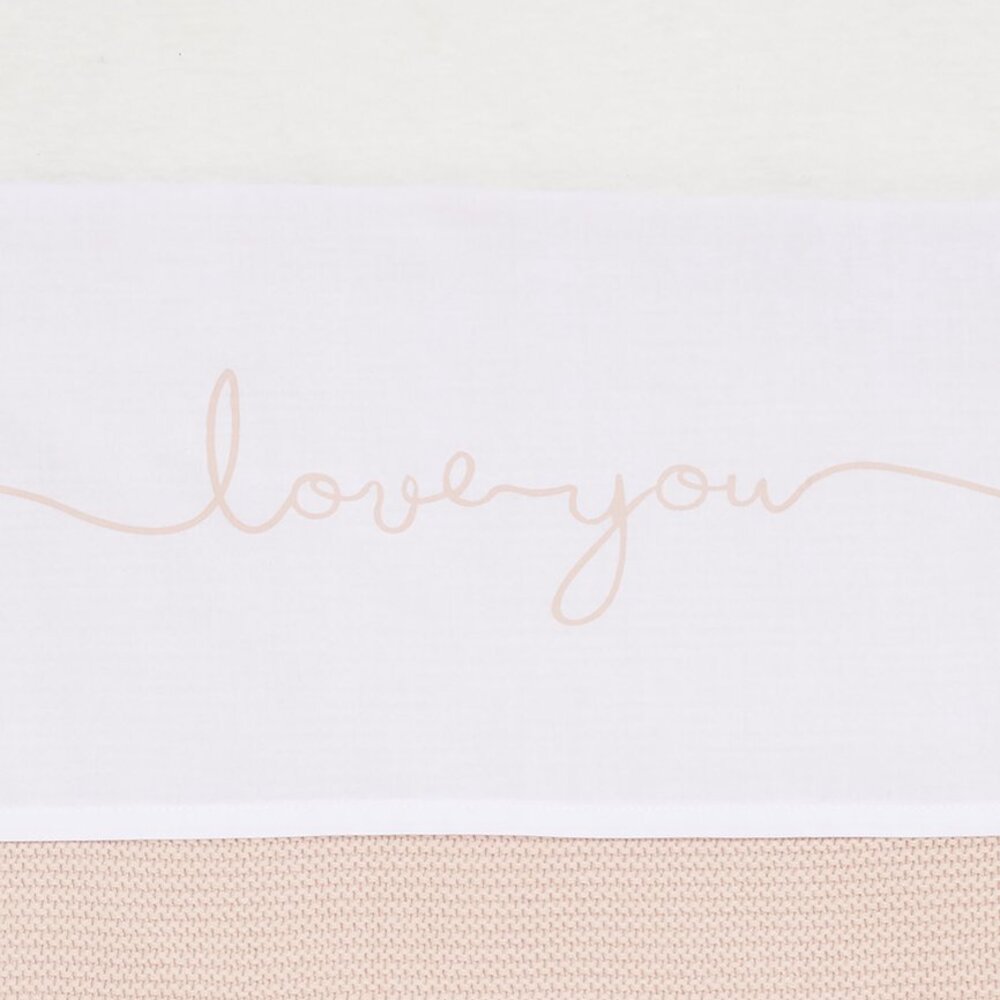 Laken Ledikant 120x150cm Love you Pale Pink