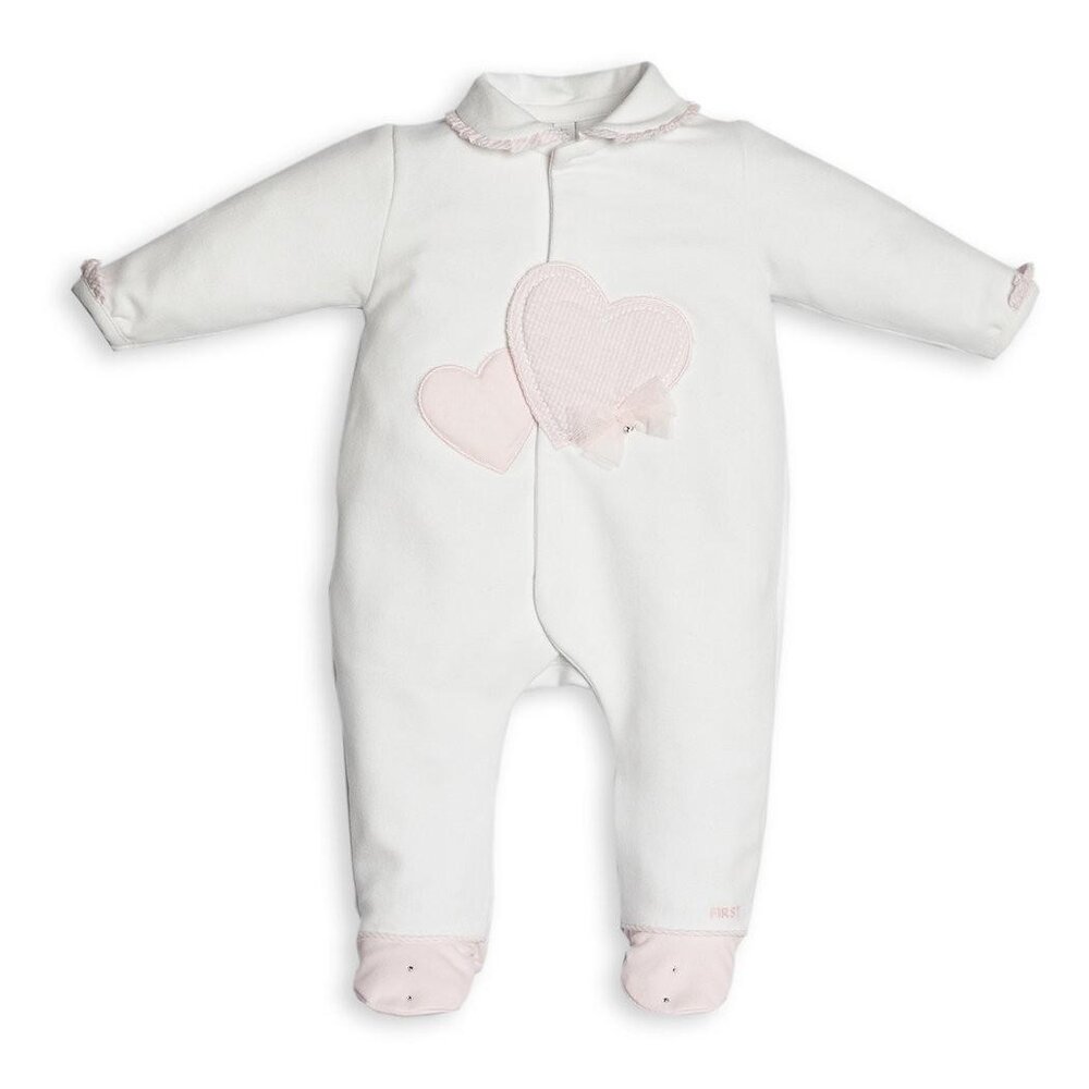 Wit combi 2 roze harten
