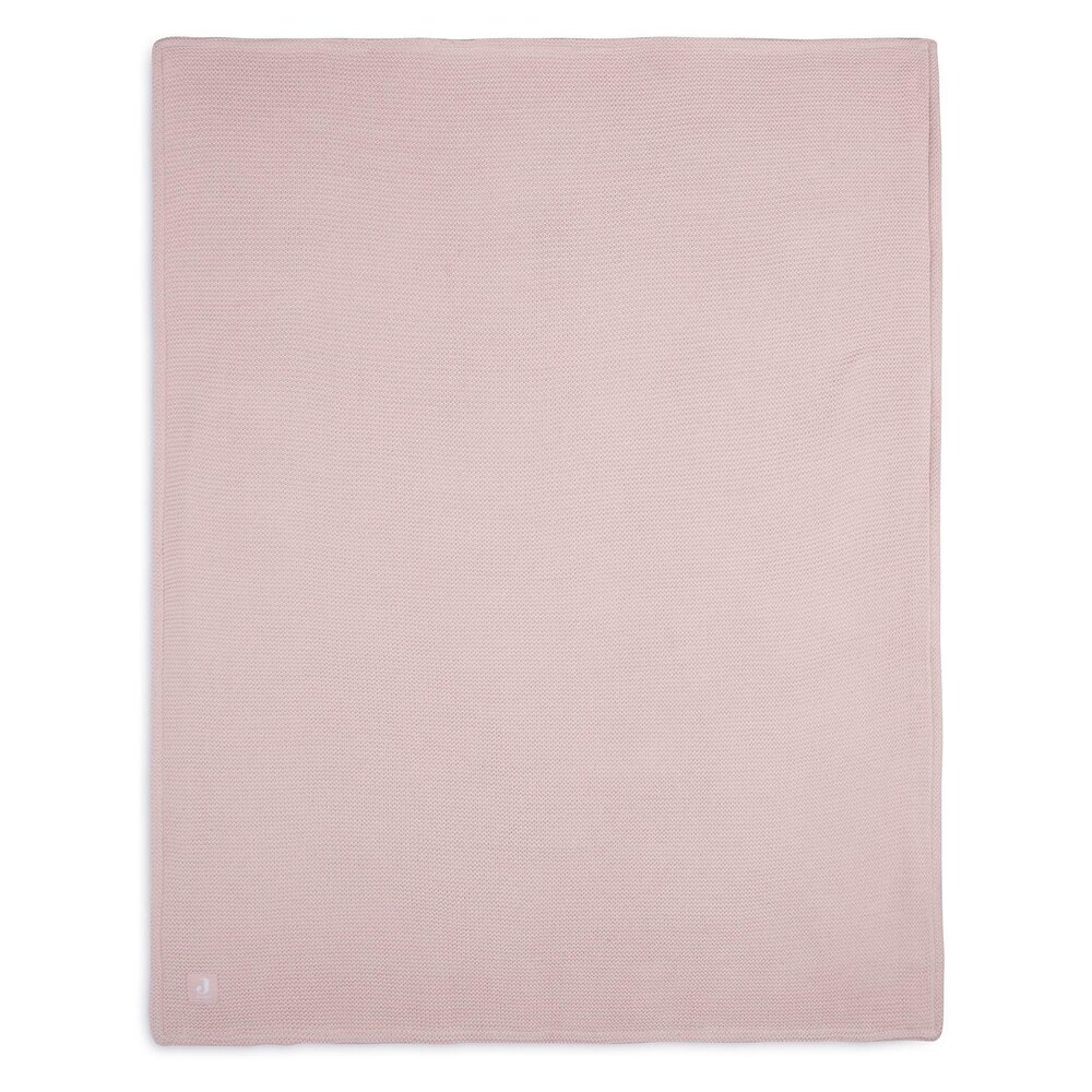 Deken Wieg 75x100cm Basic Knit Pale Pink/Fleece