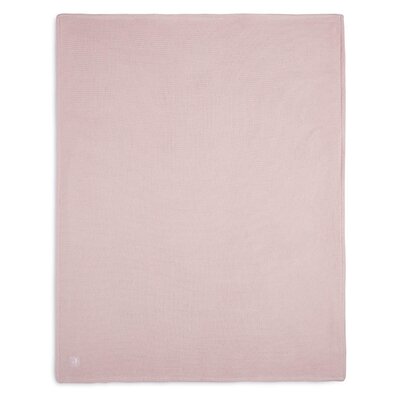 Deken Wieg 75x100cm Basic Knit Pale Pink/Fleece