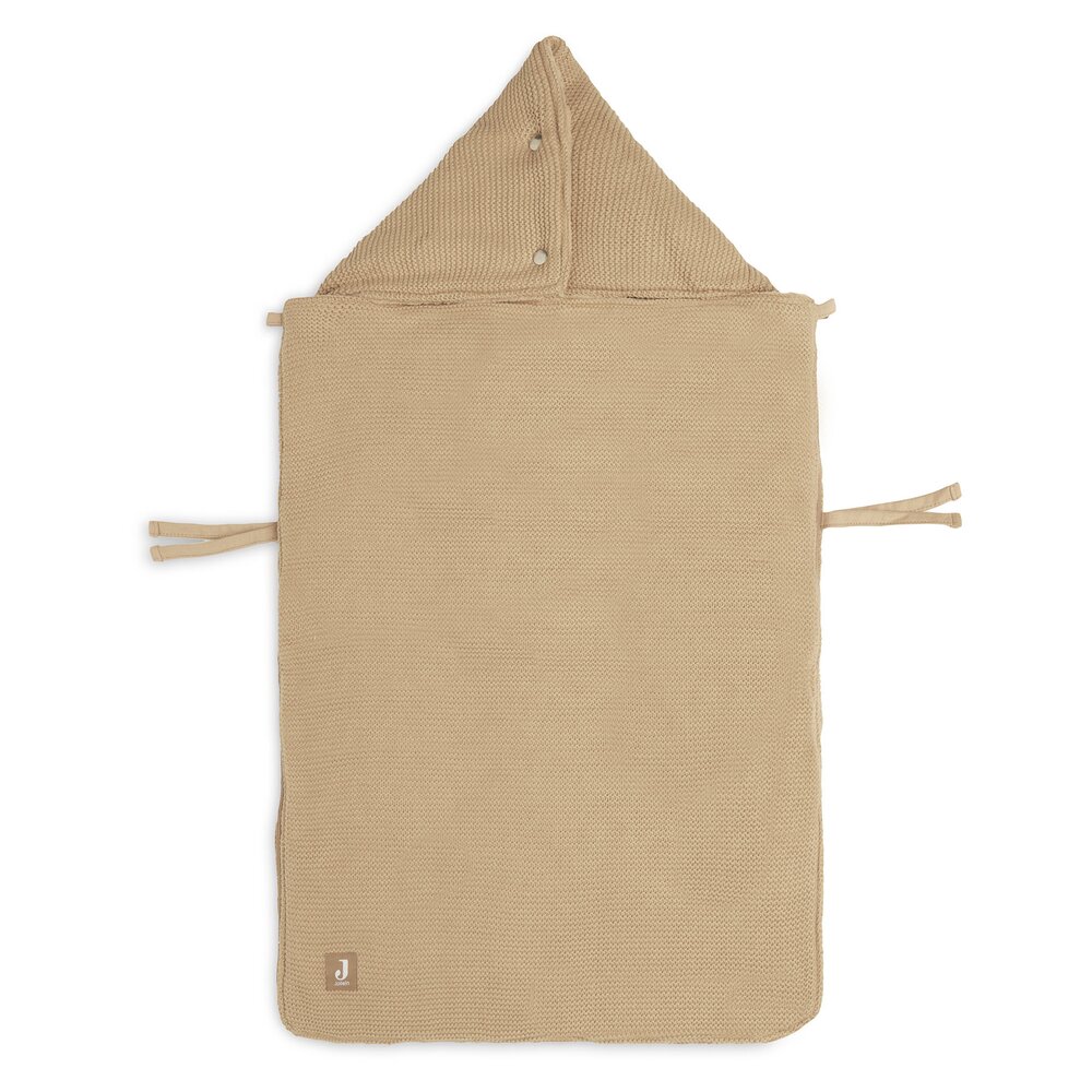 Voetenzak voor Autstoel & Kinderwagen - Basic Knit Biscuit