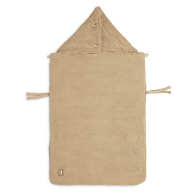 Voetenzak voor Autstoel & Kinderwagen - Basic Knit Biscuit