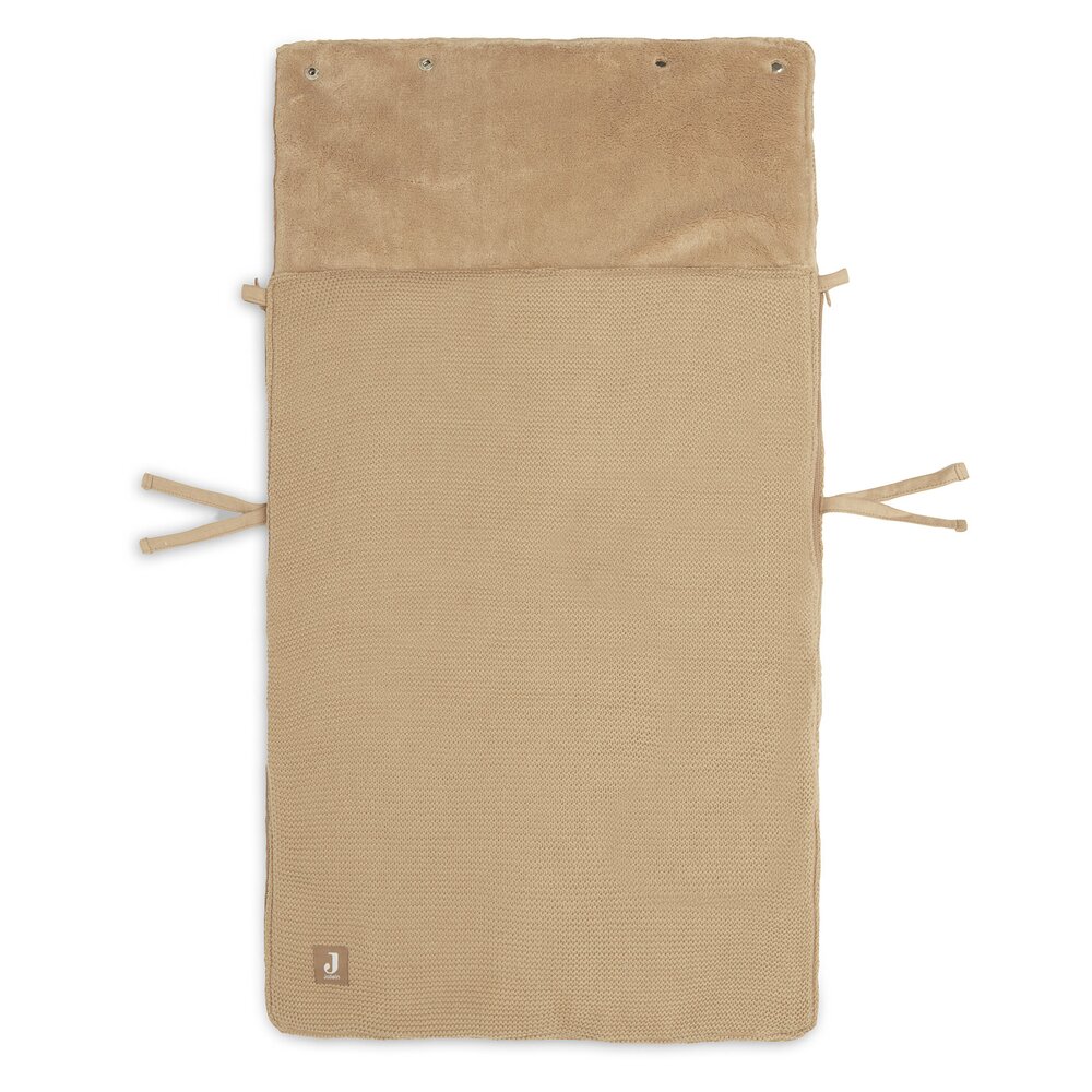 Voetenzak voor Autstoel & Kinderwagen - Basic Knit Biscuit