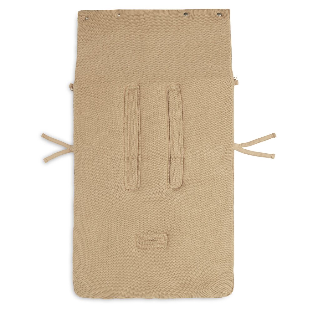 Voetenzak voor Autstoel & Kinderwagen - Basic Knit Biscuit