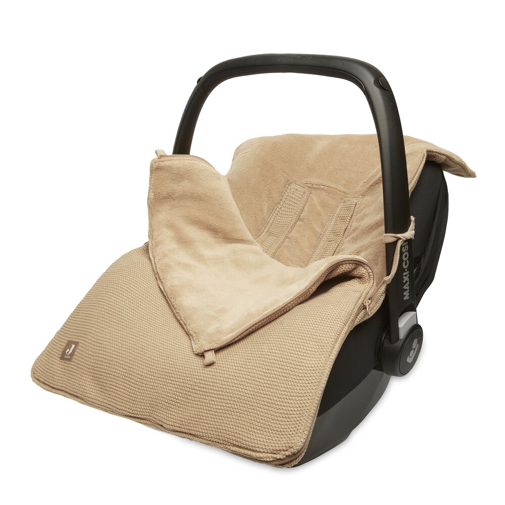 Voetenzak voor Autstoel & Kinderwagen - Basic Knit Biscuit
