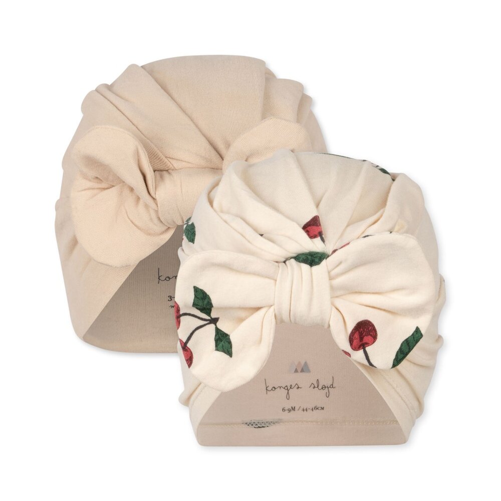 Basic 2 pack bambi bunnet gots ma grande cerise/nouvelle peach