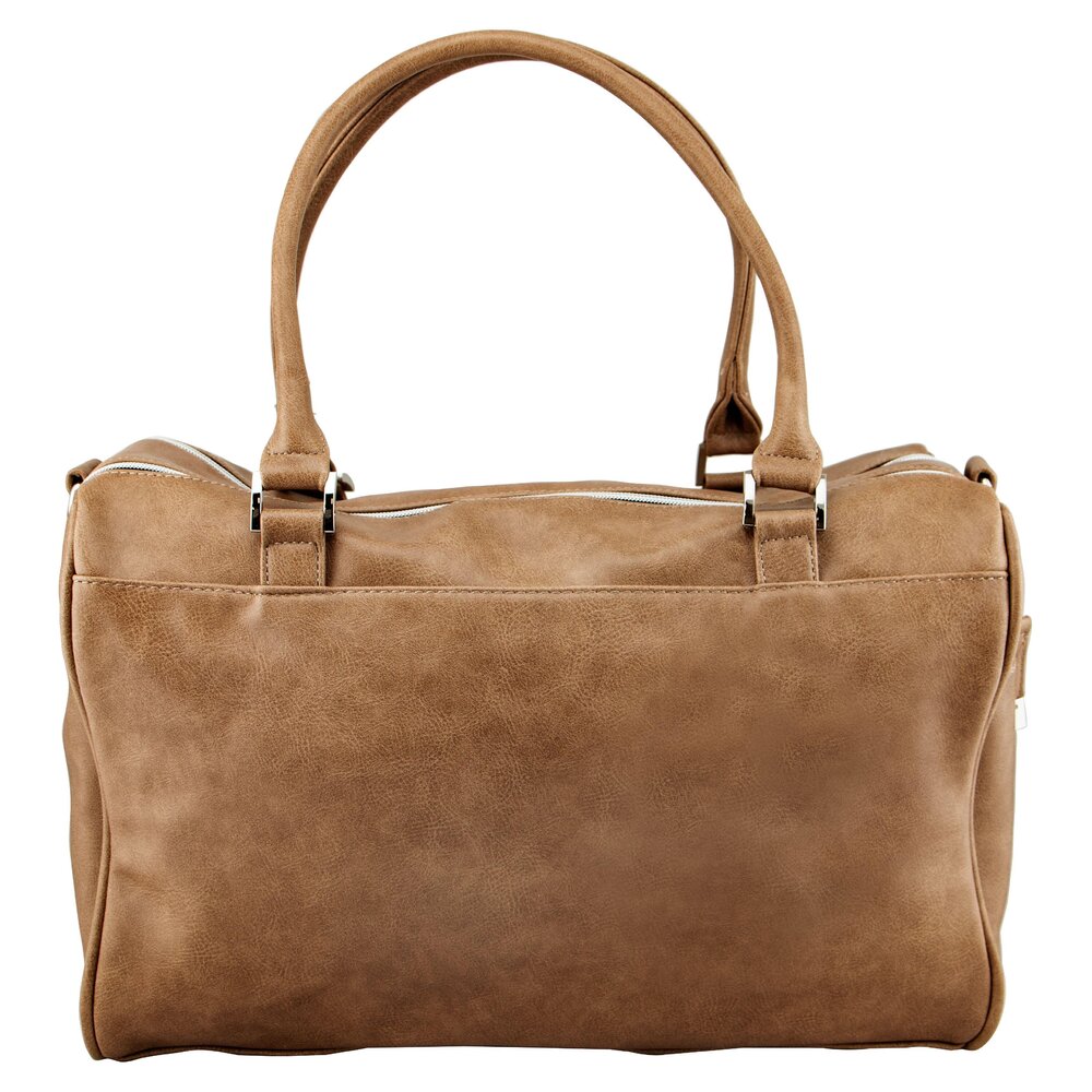 Double Zip Satchel Latte