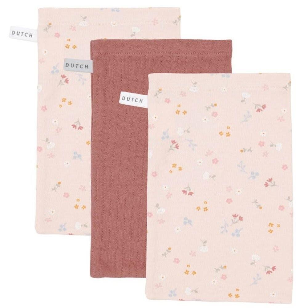 Washandjes set pure pink blush/little pink flowers