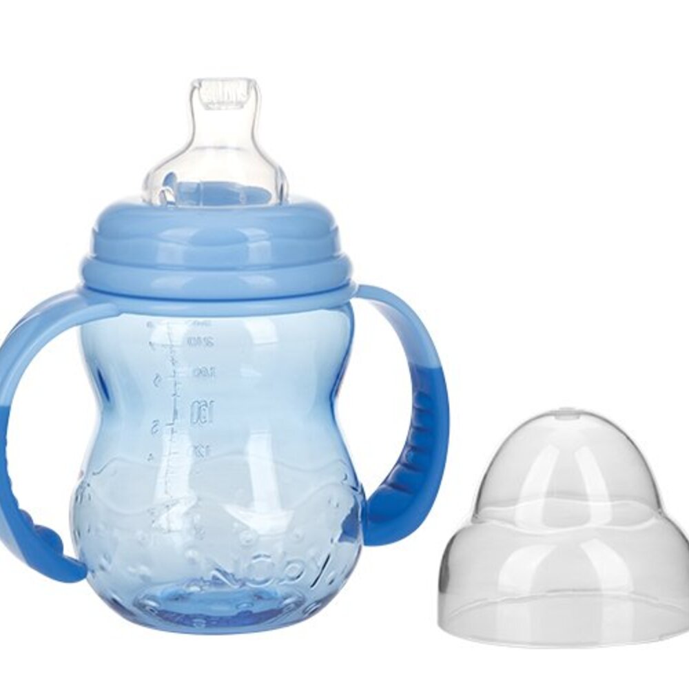 Trainingsfles met brede nek, antikoliek drinktuit en afneembare handvaten uit Tritan - Vari-Flo - 24
