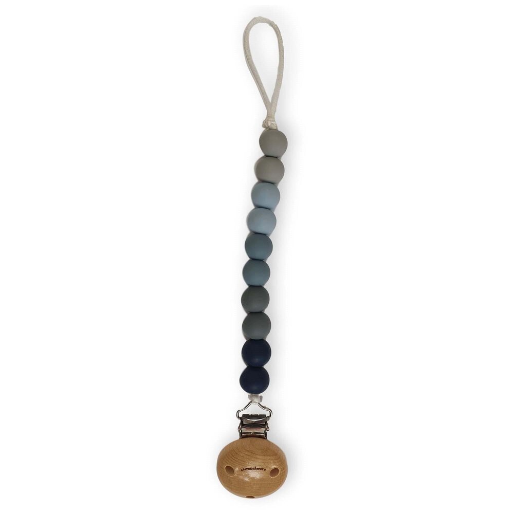 Chewie clip ombre silicone beads blue Blue