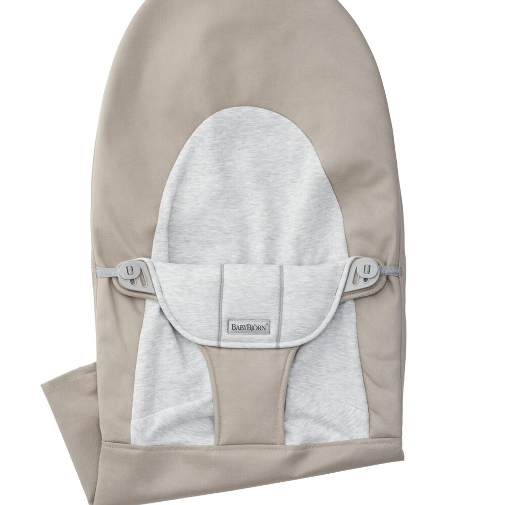 Stoffen zitting wipstoeltje Geweven Jersey Beige Grijs
