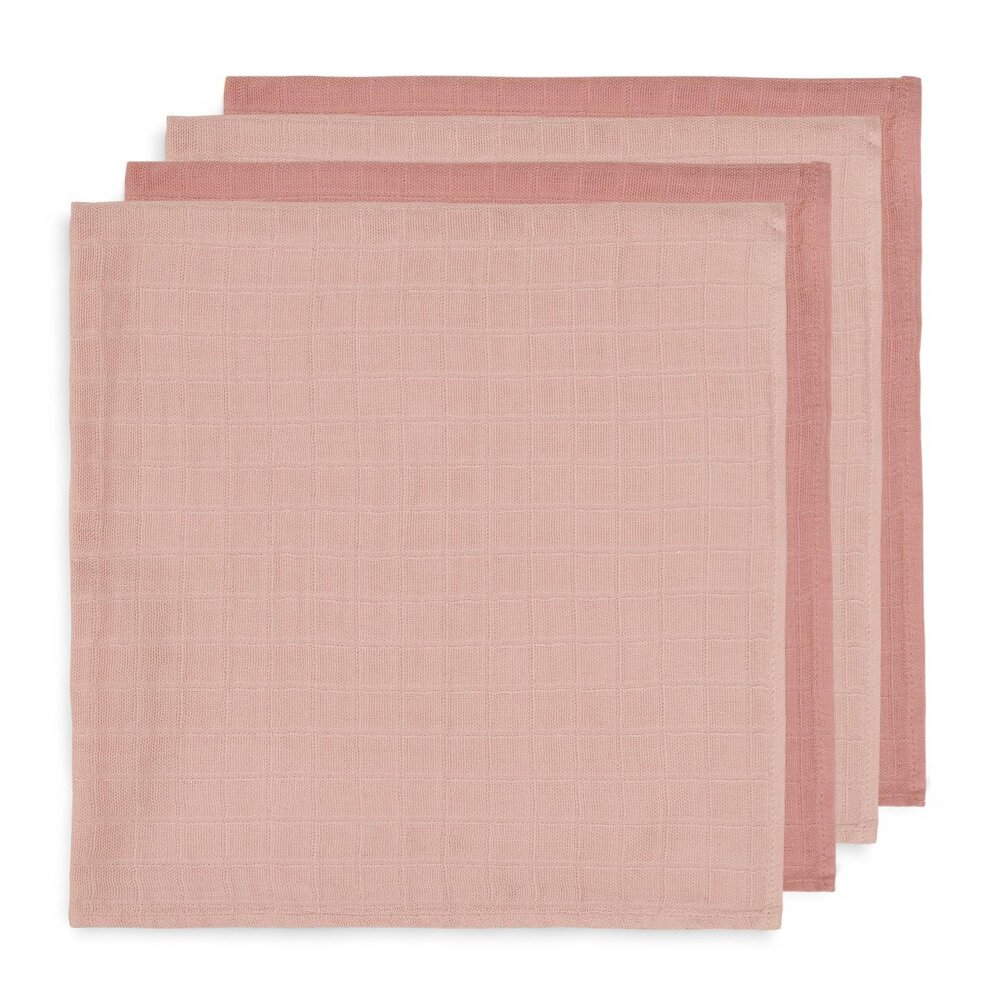 Hydrofiele Doek Small 70x70cm Bamboe Katoen - 4 Stuks Pale Pink Hydrofiele Doek Small 70x70cm Bamboe Katoen - 4 Stuks Pale Pink