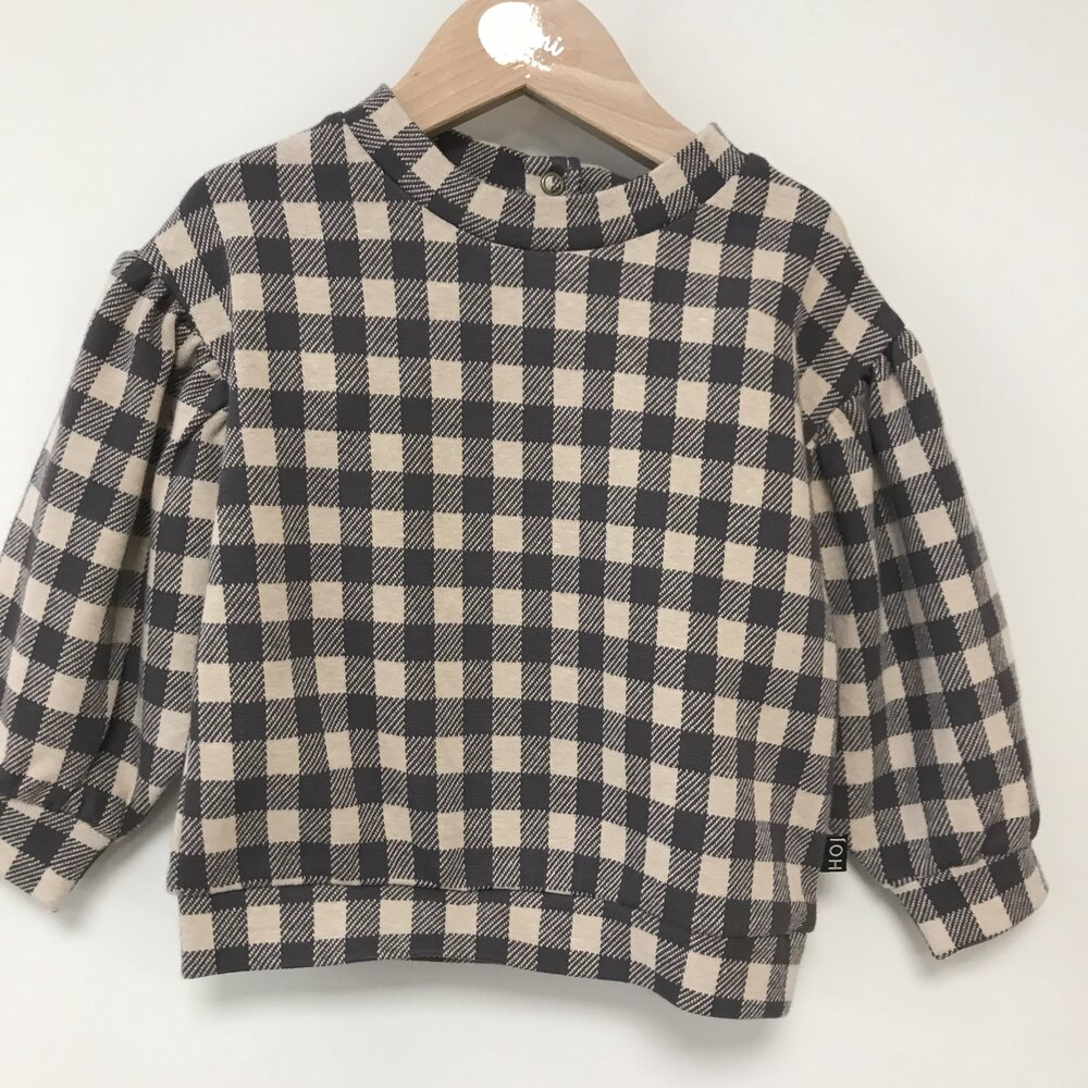 Balloon Sweater charcoal vichy
