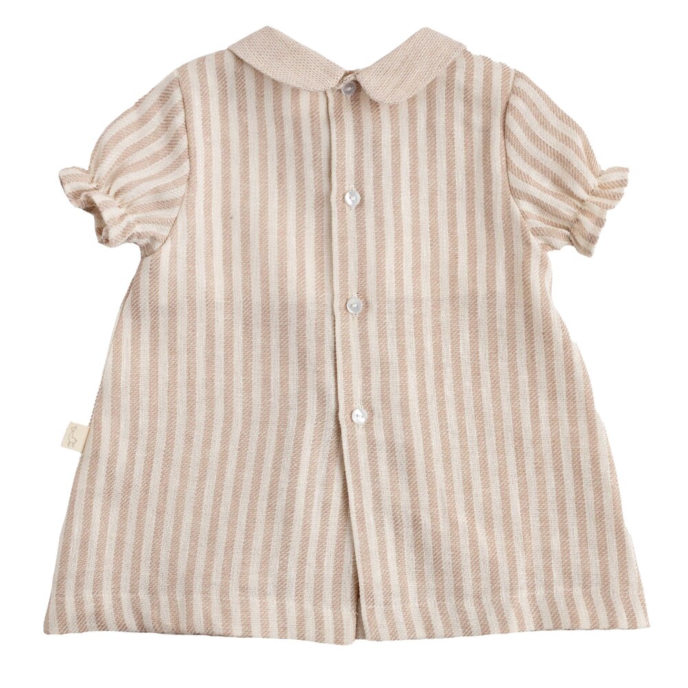 Jurk roze ice cream met peter pan collar