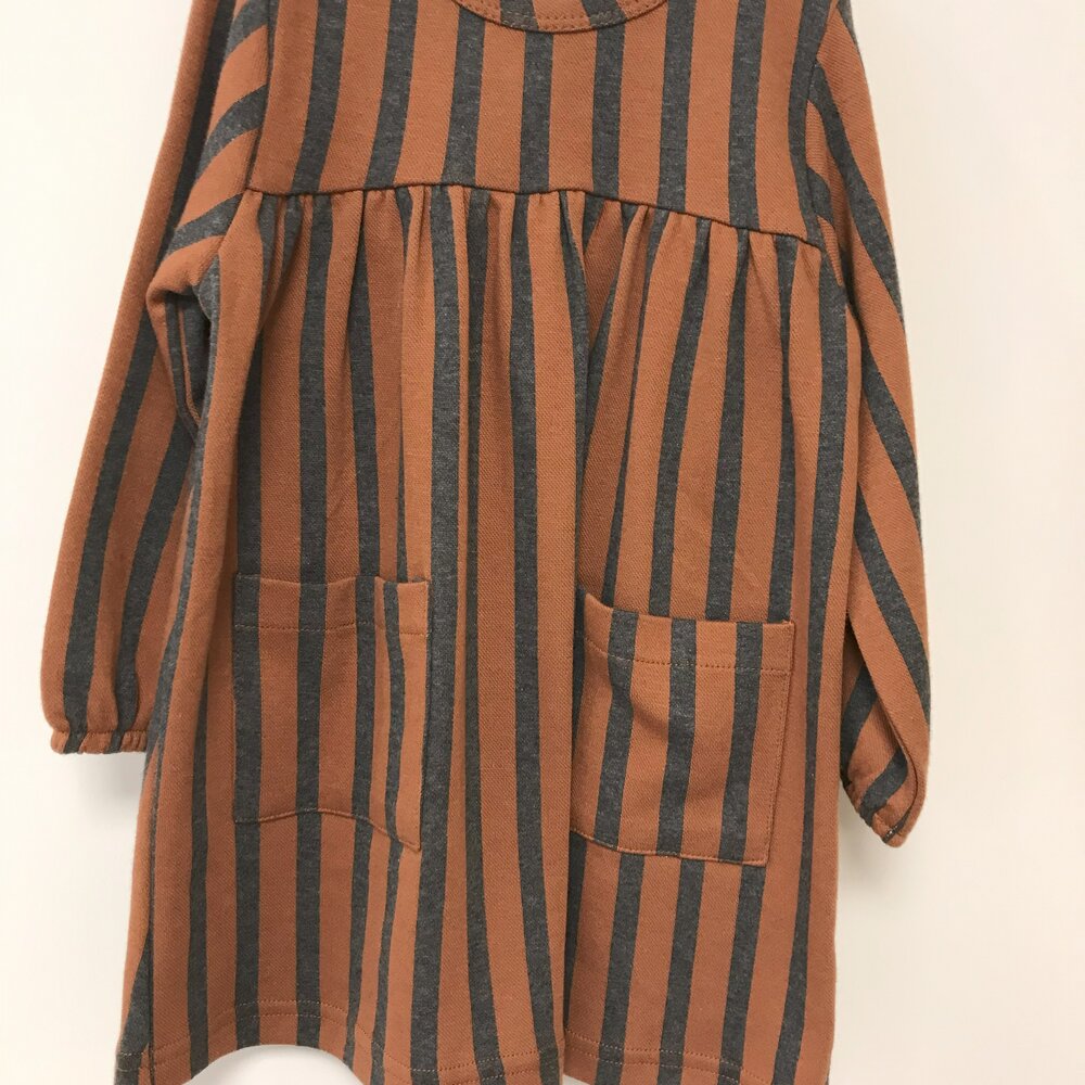 Mini Rok met Strik Ginger Bread & Granite Stripes ginger bread & granite stipes