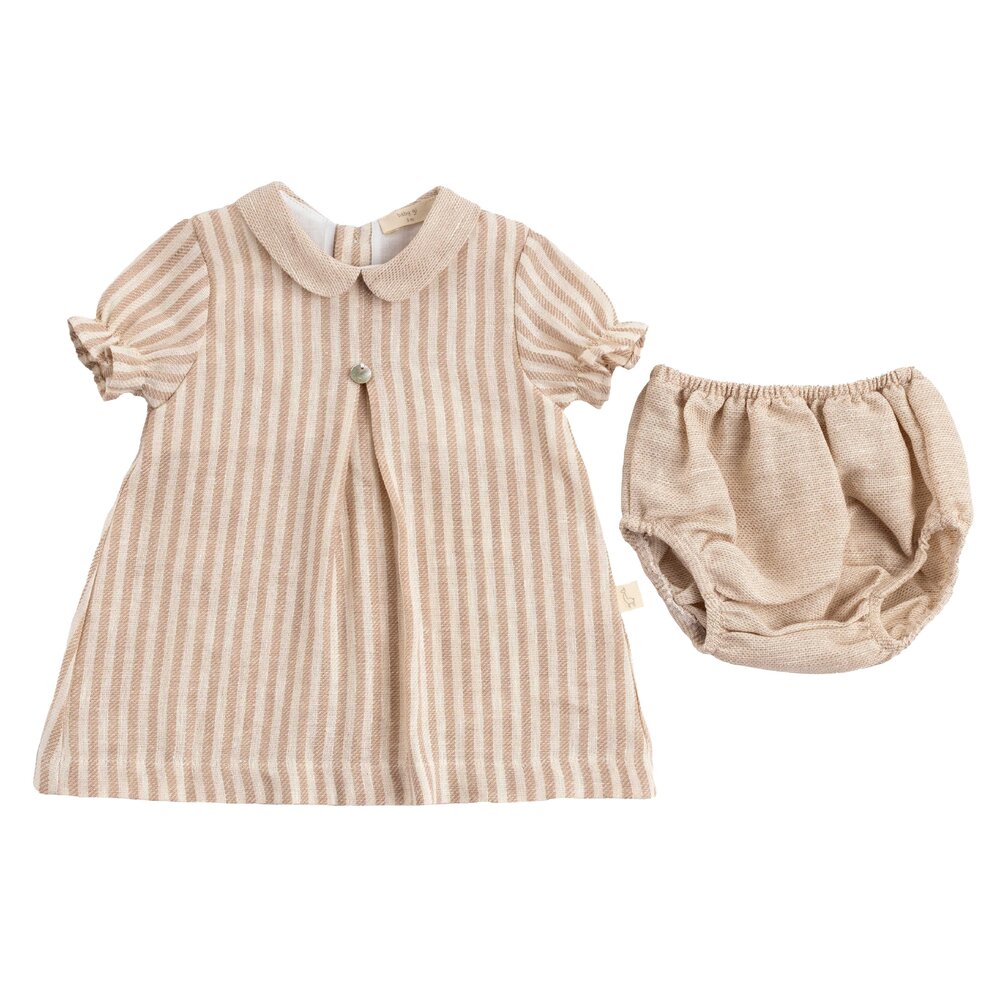 Jurk roze ice cream met peter pan collar