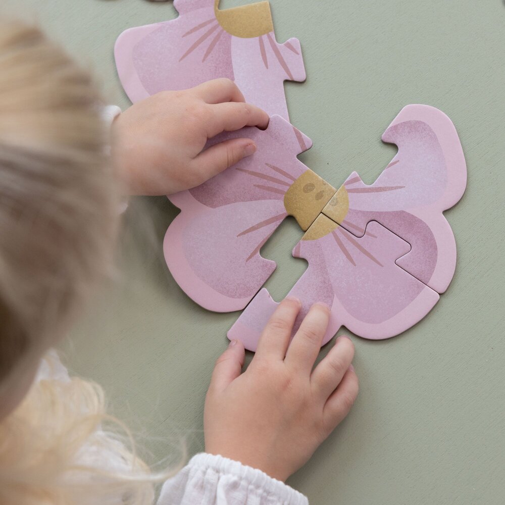Vormenpuzzels Flowers & Butterflies FSC