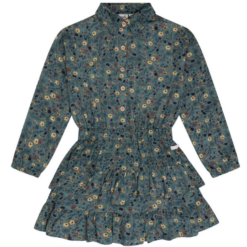 Jurkje flower Dusty Petrol