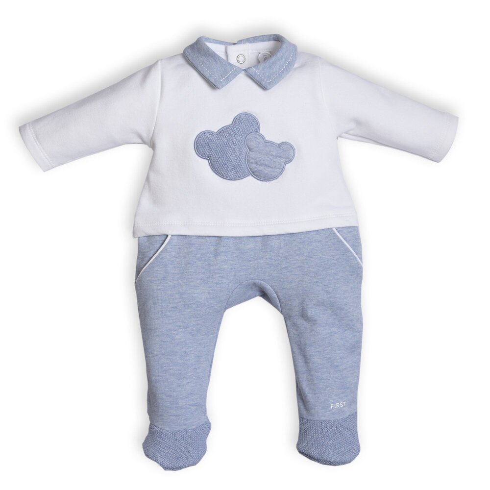 Babypakje teddies vooraan 2400000367345 White / Azurro