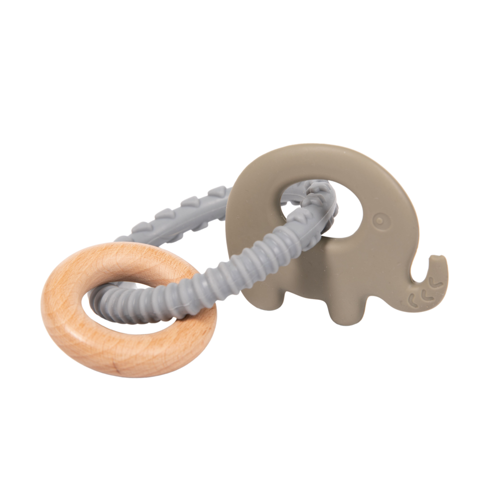 B- Rattle Rings Elephant Blauw