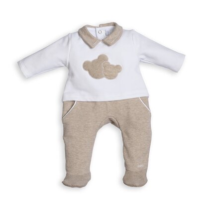 Babypakje teddies vooraan White / Beige