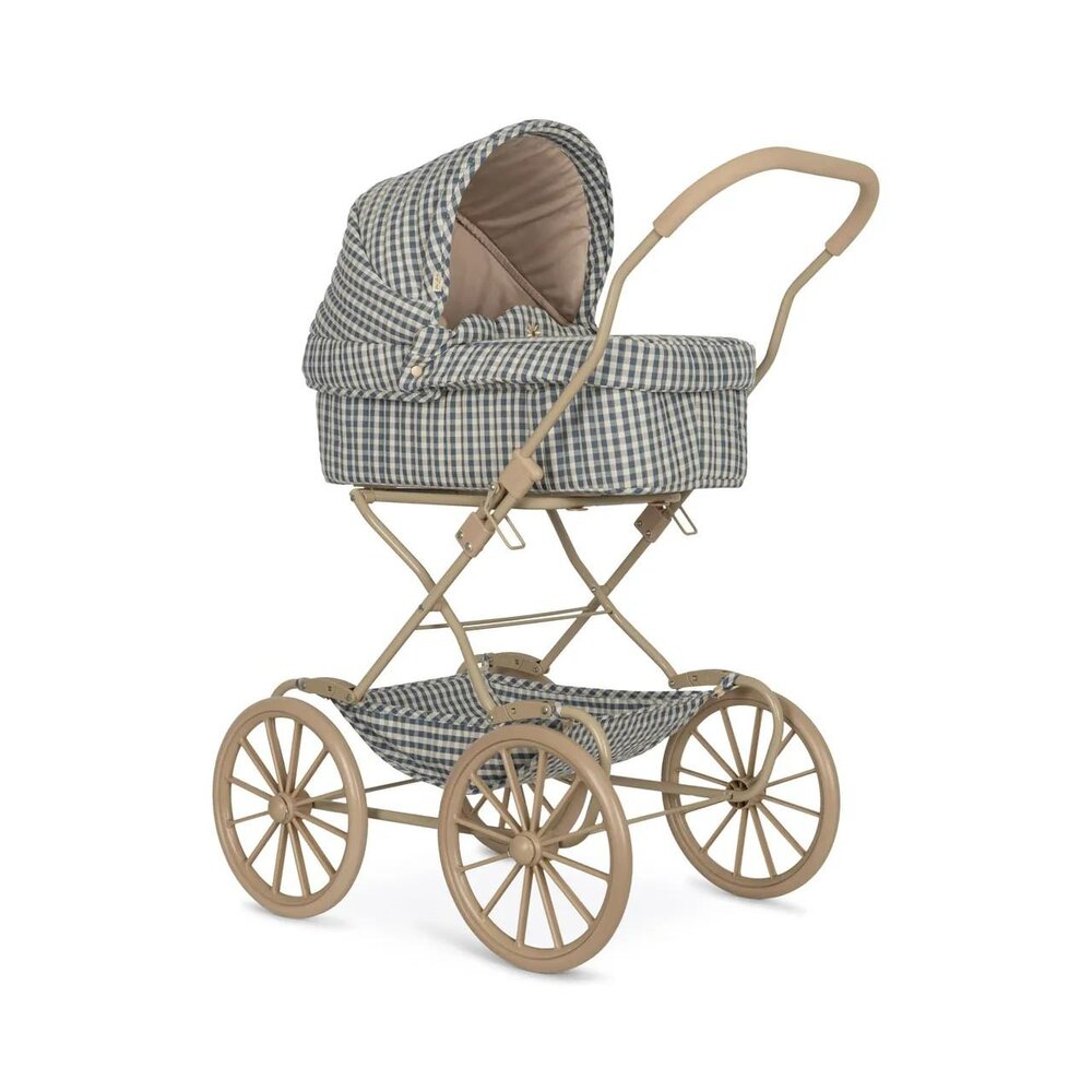 Poppenwagen captains blue check