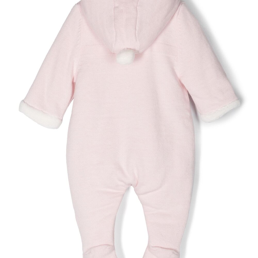 Babypakje onesie gebreid Lichtroze