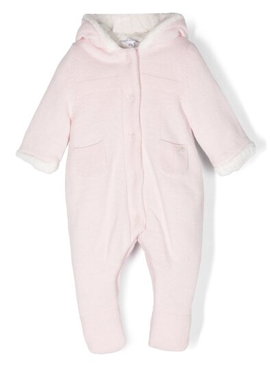 Babypakje onesie gebreid Lichtroze