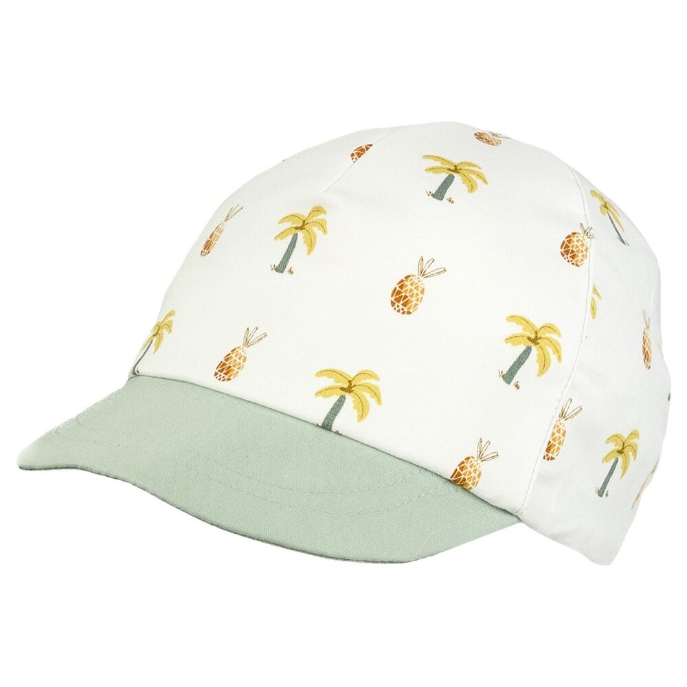 Wit groen petje Napier met palmbomenprint