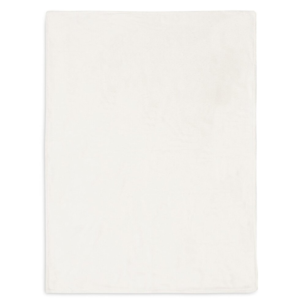 Deken Wieg 75x100cm Basic Knit Ivory/Coral fleece