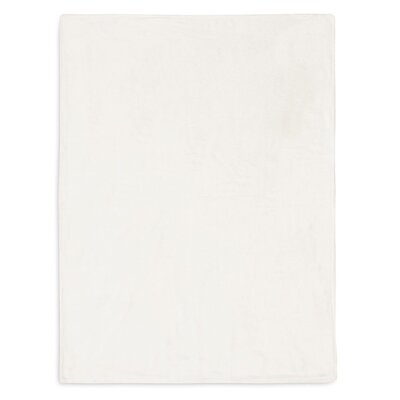 Deken Wieg 75x100cm Basic Knit Ivory/Coral fleece