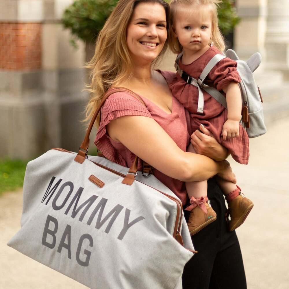 Mommy bag canvas Grijs