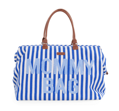 Mommy bag strepen Electrisch blauw/lichtblauw