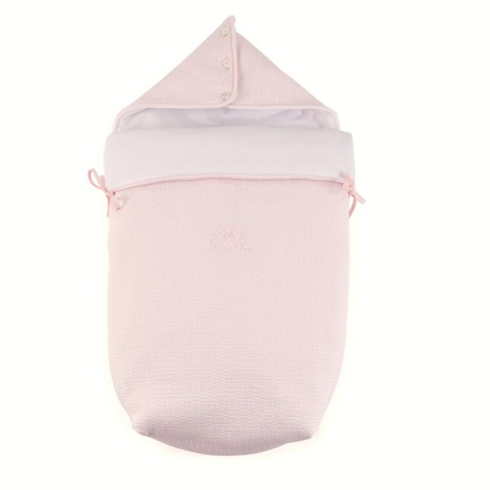 Voetenzak - gewafeld Cotton pink