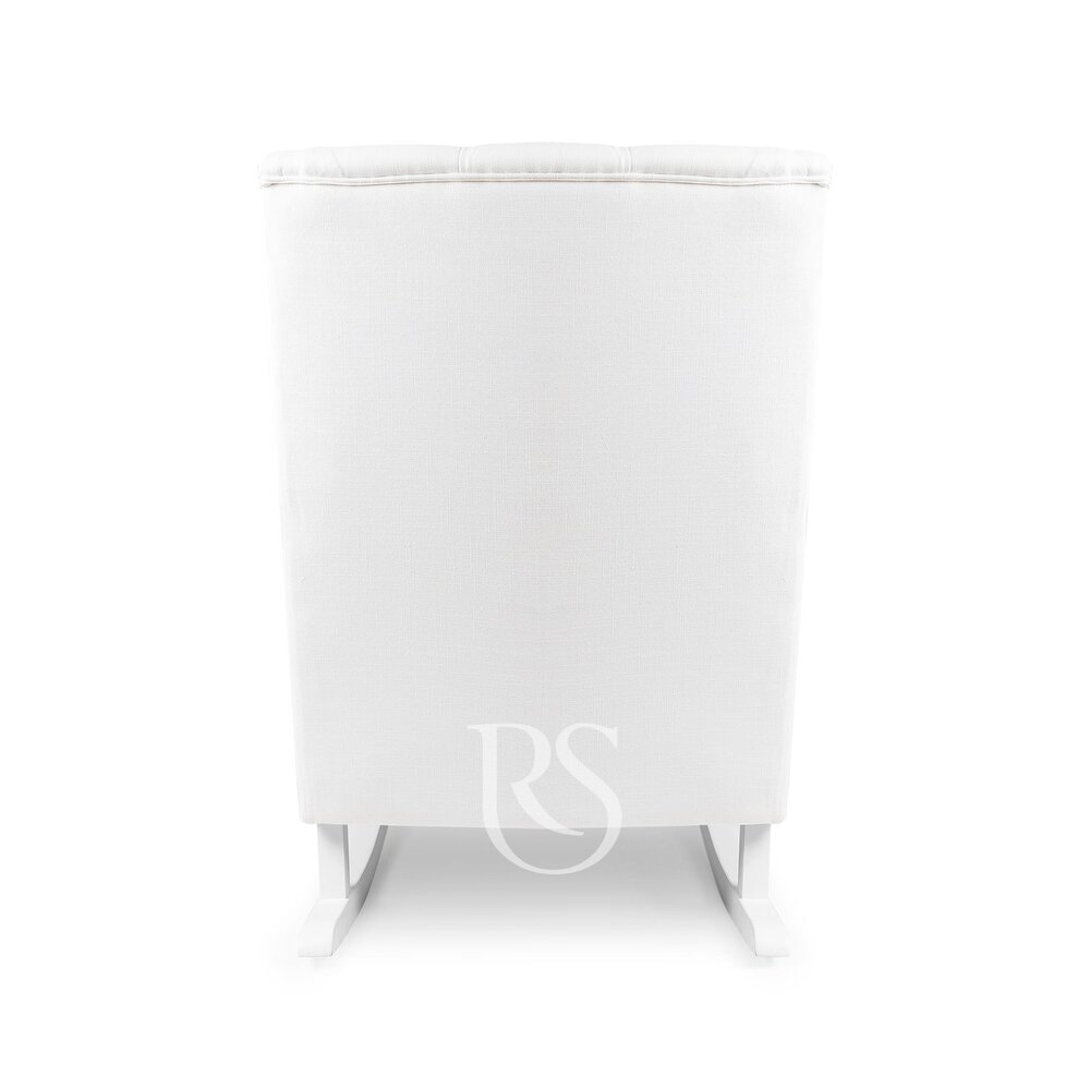 Schommelstoel Royal Rocker snow white, witte poten